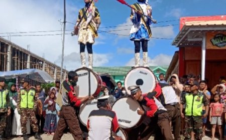Gita Sa’adah “Drumband MTs Darussa’adah Tampil Di Desa Jatimulyo dan Desa Kritig